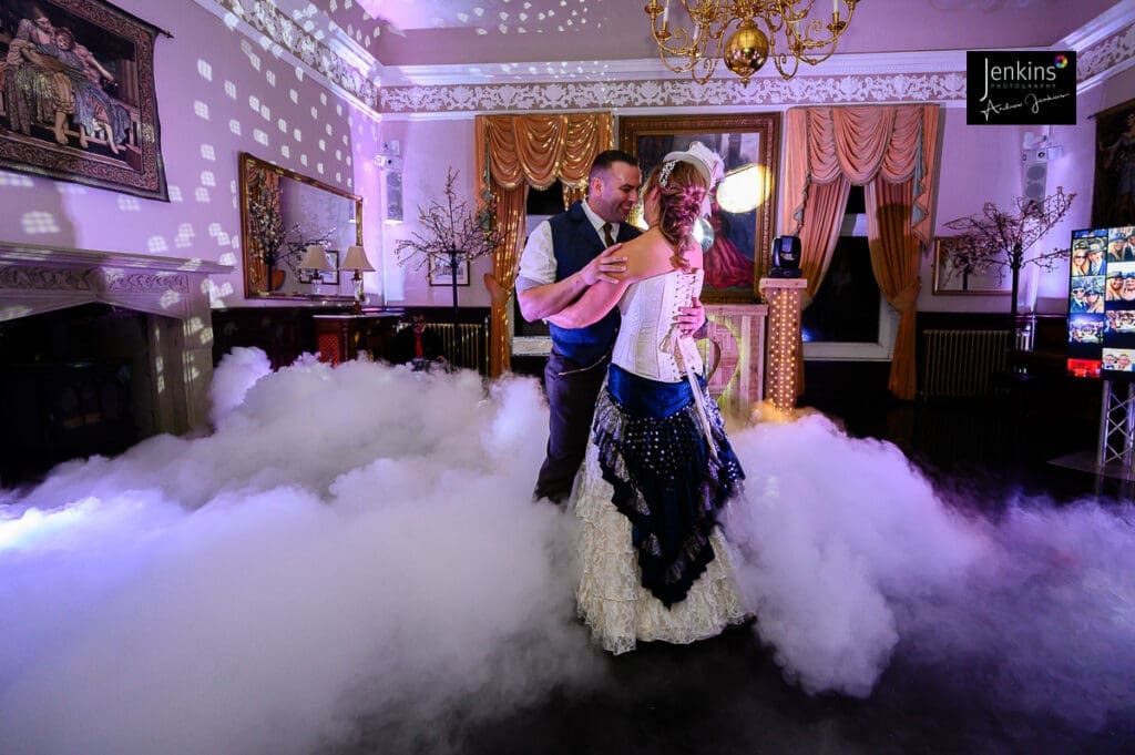 first dance dry ice jenkins photography at craig y nos castle 002 DJ sound & Lighting 