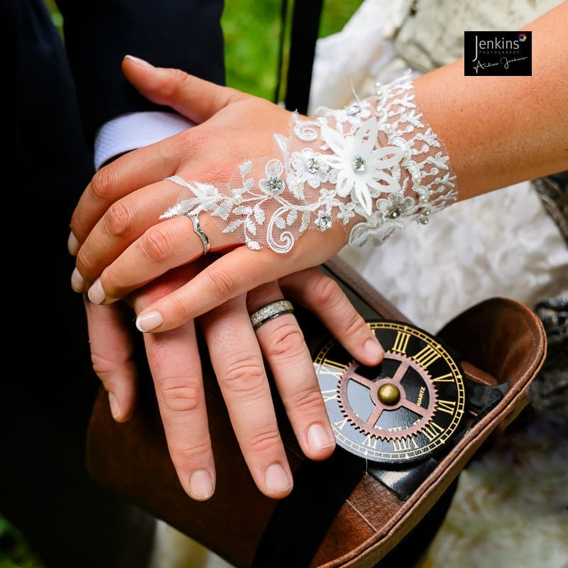 wedding rings steampunk style 